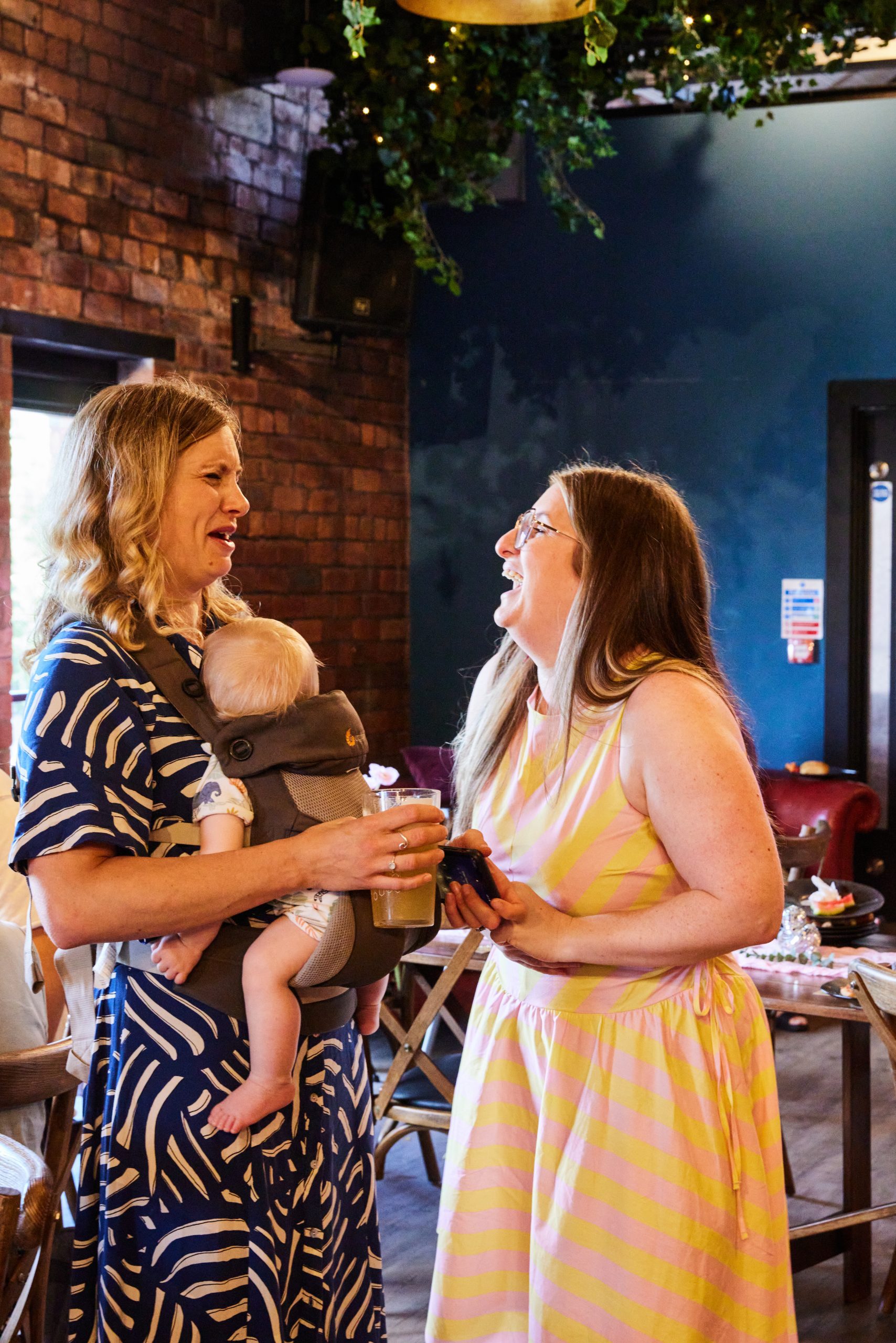 Bailey Warner sharing a laugh with a client
